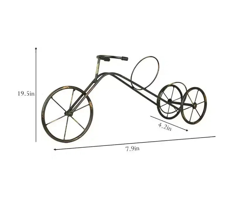 Portabottiglie a forma di bicicletta nero, bottiglia singola, autoportante