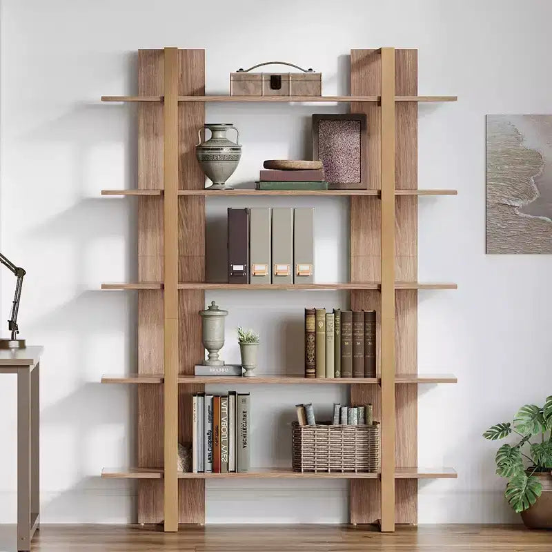 Libreria a Scala a 5 Ripiani Marrone, 180 cm H, Singola