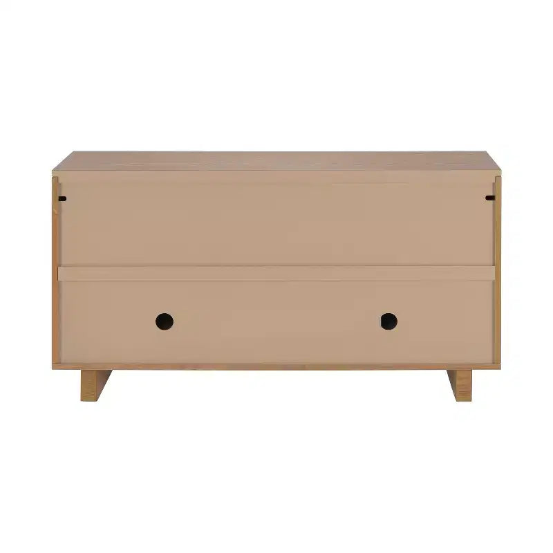 Madia a 4 Ante Naturale con Maniglie Metalliche, 150 cm, Montaggio da 1 Persona