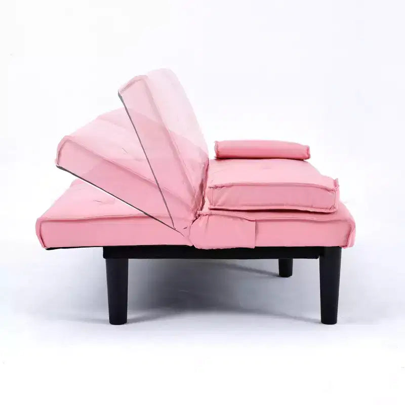 Divano Letto Futon Convertibile con Portabicchieri, 2 Posti, 170 cm