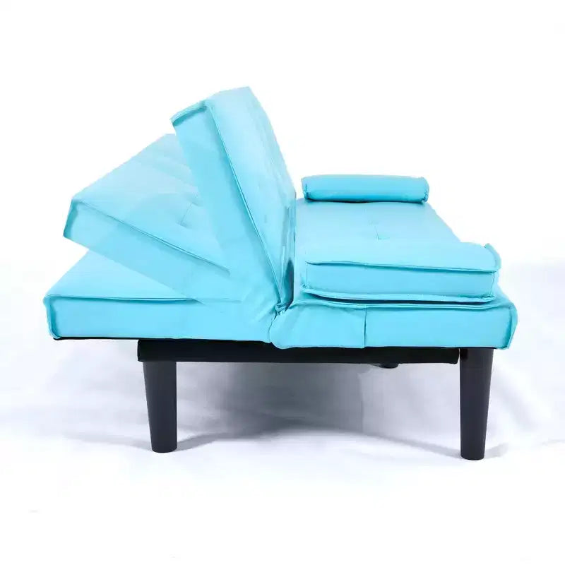Divano Letto Futon Convertibile con Portabicchieri, 2 Posti, 170 cm