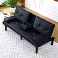 TUYOHW Convertible Sofa Bed,67 Modern Futon Sofa Bed with Cup Holder,Sleeper Couch for Small Spaces,Apartments & Offices