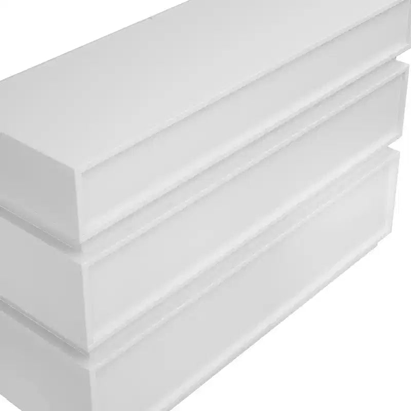 Comò bianco a 6 cassetti, stile moderno senza maniglie, per 1 persona