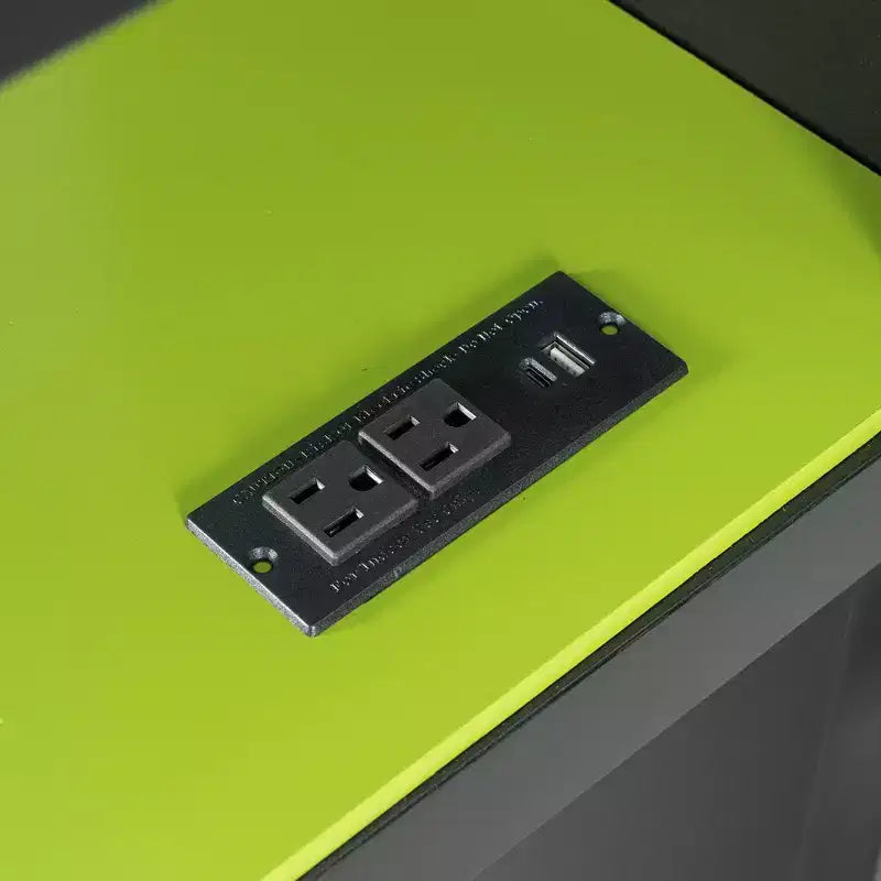 Letto a soppalco full-size nero e blu con scrivania, armadio e luci RGB – Per 1