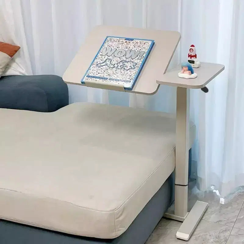 Scrivania regolabile da letto bianca con ruote – 1 persona