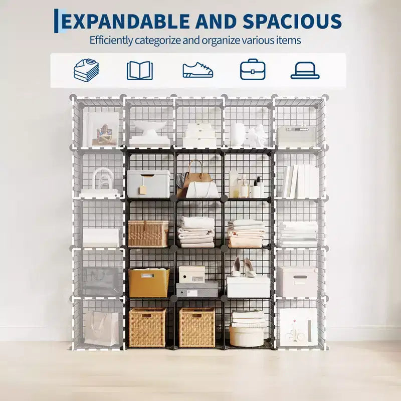 Organizer a cubi in filo nero, 12 cubi, per 1-2 utenti