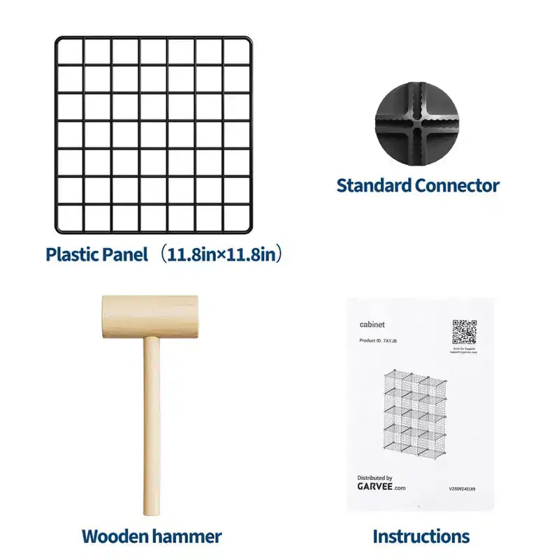 Organizer a cubi in filo nero, 12 cubi, per 1-2 utenti
