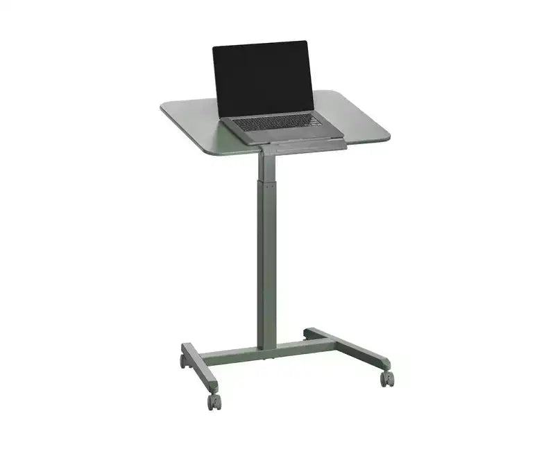 Carrello scrivania mobile inclinabile con altezza regolabile nero/salvia, monoposto