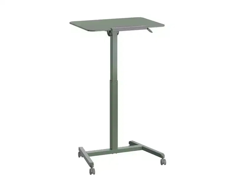 Carrello scrivania mobile inclinabile con altezza regolabile nero/salvia, monoposto
