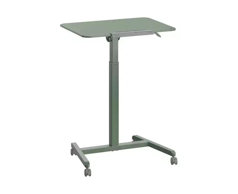 Carrello scrivania mobile inclinabile con altezza regolabile nero/salvia, monoposto