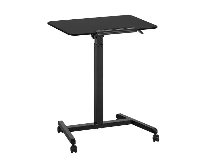 Carrello scrivania mobile inclinabile con altezza regolabile nero/salvia, monoposto