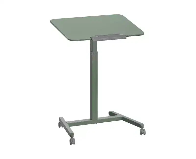 Carrello scrivania mobile inclinabile con altezza regolabile nero/salvia, monoposto