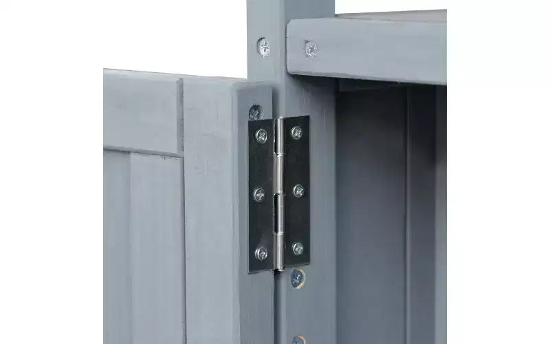 Isola da Cucina Mobile da Esterno Grigio-Azzurro con Top in Acciaio Inox, Stile Rustico, Uso Individuale